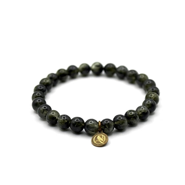 Fernwake - Dark Green Rutilated Quartz Bracelet
